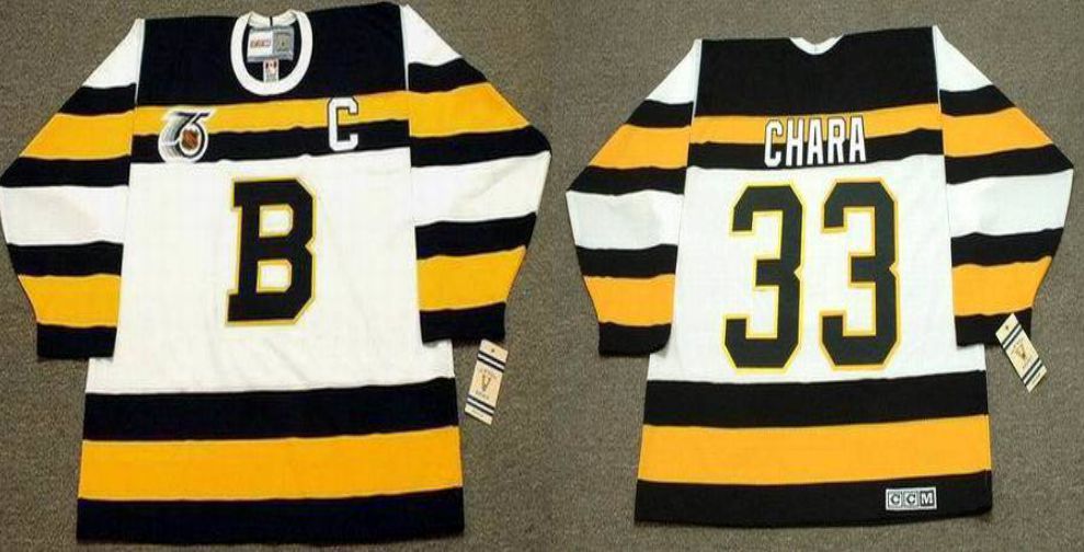 2019 Men Boston Bruins 33 Chara White CCM NHL jerseys1